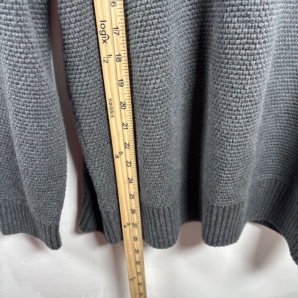 Orvis Men’s Large Gray Waffle Knit Cotton Crewneck Sweater Grandpa Core - Picture 7 of 11